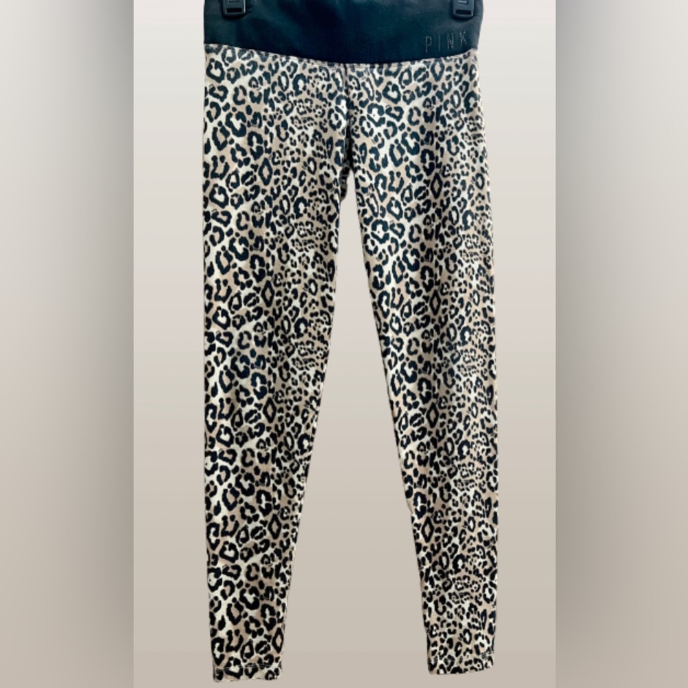 VS PINK bling tank top & leopard leggings - Picture 4 of 4
